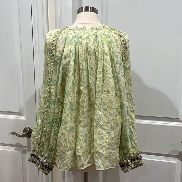 New! Anthropologie Bhanuni By Jyoti Giada Embroidered Beaded Top Size XL - Picture 6 of 16